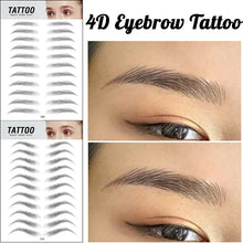 Load image into Gallery viewer, 4D Eyebrow Tattoo Sticker Hair-Like False Eyebrows Waterproof Long Lasting Water Transfer Eye Brow Stickers Makeup Cosmetics
