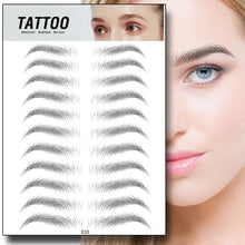 Load image into Gallery viewer, 4D Eyebrow Tattoo Sticker Hair-Like False Eyebrows Waterproof Long Lasting Water Transfer Eye Brow Stickers Makeup Cosmetics