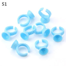 Load image into Gallery viewer, Wholesale 50/100Pcs Disposable Eyelash Extension Glue Rings,Eyelash Extension Glue Holder Holder glue container Tattoo Pigment
