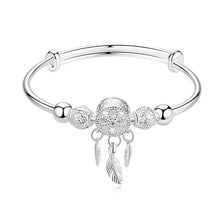 Load image into Gallery viewer, Sterling Silver Dreamcatcher Charm Bracelet