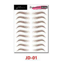 Load image into Gallery viewer, 4D Eyebrow Tattoo Sticker Hair-Like False Eyebrows Waterproof Long Lasting Water Transfer Eye Brow Stickers Makeup Cosmetics