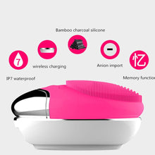 Load image into Gallery viewer, Wireless Silicone Facial Cleansing Massage Brush