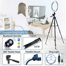Load image into Gallery viewer, 26cm Led Selfie Ring Light Bluetooth Remote Lamp Photography Tripod Holder