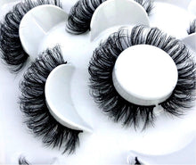 Load image into Gallery viewer, 5 pairs 8-25mm natural 3D false eyelashes