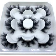 Load image into Gallery viewer, 5 pairs 8-25mm natural 3D false eyelashes