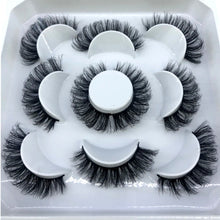 Load image into Gallery viewer, 5 pairs 8-25mm natural 3D false eyelashes