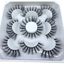 Load image into Gallery viewer, 5 pairs 8-25mm natural 3D false eyelashes