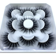 Load image into Gallery viewer, 5 pairs 8-25mm natural 3D false eyelashes