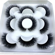 Load image into Gallery viewer, 5 pairs 8-25mm natural 3D false eyelashes