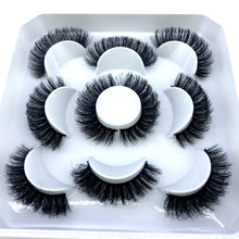 Load image into Gallery viewer, 5 pairs 8-25mm natural 3D false eyelashes