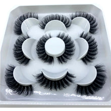 Load image into Gallery viewer, 5 pairs 8-25mm natural 3D false eyelashes