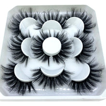 Load image into Gallery viewer, 5 pairs 8-25mm natural 3D false eyelashes