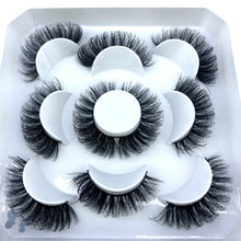 Load image into Gallery viewer, 5 pairs 8-25mm natural 3D false eyelashes