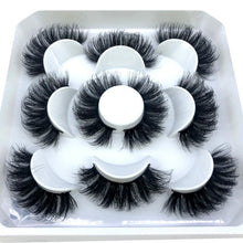 Load image into Gallery viewer, 5 pairs 8-25mm natural 3D false eyelashes