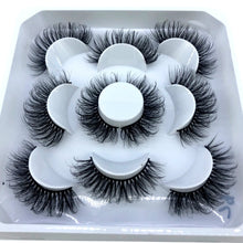 Load image into Gallery viewer, 5 pairs 8-25mm natural 3D false eyelashes