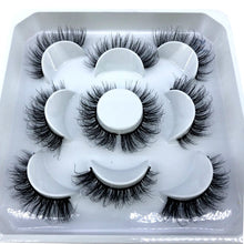 Load image into Gallery viewer, 5 pairs 8-25mm natural 3D false eyelashes