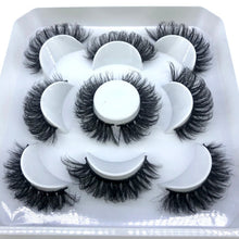 Load image into Gallery viewer, 5 pairs 8-25mm natural 3D false eyelashes