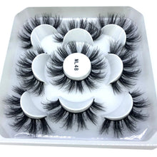 Load image into Gallery viewer, 5 pairs 8-25mm natural 3D false eyelashes