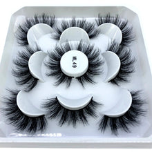 Load image into Gallery viewer, 5 pairs 8-25mm natural 3D false eyelashes