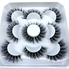Load image into Gallery viewer, 5 pairs 8-25mm natural 3D false eyelashes