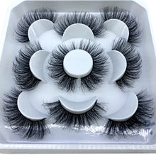 Load image into Gallery viewer, 5 pairs 8-25mm natural 3D false eyelashes