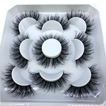 Load image into Gallery viewer, 5 pairs 8-25mm natural 3D false eyelashes