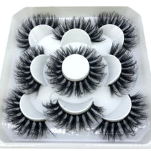 Load image into Gallery viewer, 5 pairs 8-25mm natural 3D false eyelashes