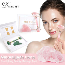 Load image into Gallery viewer, Natural Rose Quartz Jade Roller