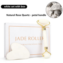 Load image into Gallery viewer, Natural Rose Quartz Jade Roller