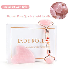 Load image into Gallery viewer, Natural Rose Quartz Jade Roller