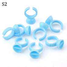 Load image into Gallery viewer, Wholesale 50/100Pcs Disposable Eyelash Extension Glue Rings,Eyelash Extension Glue Holder Holder glue container Tattoo Pigment
