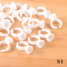 Load image into Gallery viewer, Wholesale 50/100Pcs Disposable Eyelash Extension Glue Rings,Eyelash Extension Glue Holder Holder glue container Tattoo Pigment

