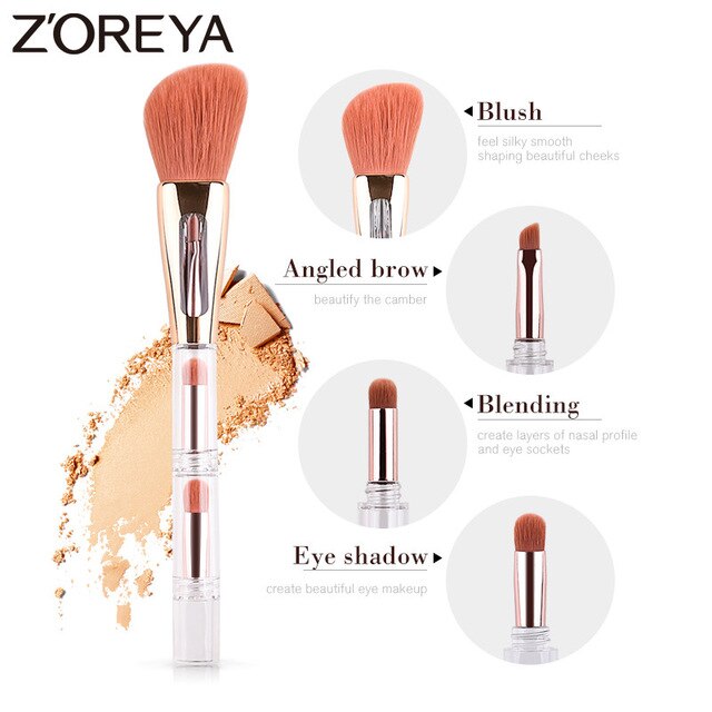 Travel 3in1 Makeup Brush