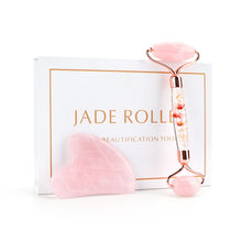 Load image into Gallery viewer, Natural Rose Quartz Jade Roller
