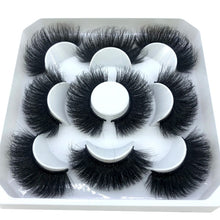 Load image into Gallery viewer, 5 pairs 8-25mm natural 3D false eyelashes
