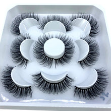 Load image into Gallery viewer, 5 pairs 8-25mm natural 3D false eyelashes
